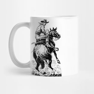 cowboy riding horse Mug